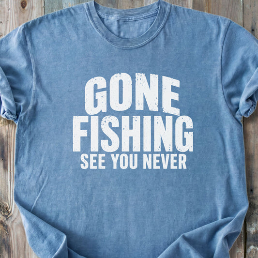 Gone Fishing - Premium Heavyweight Tee