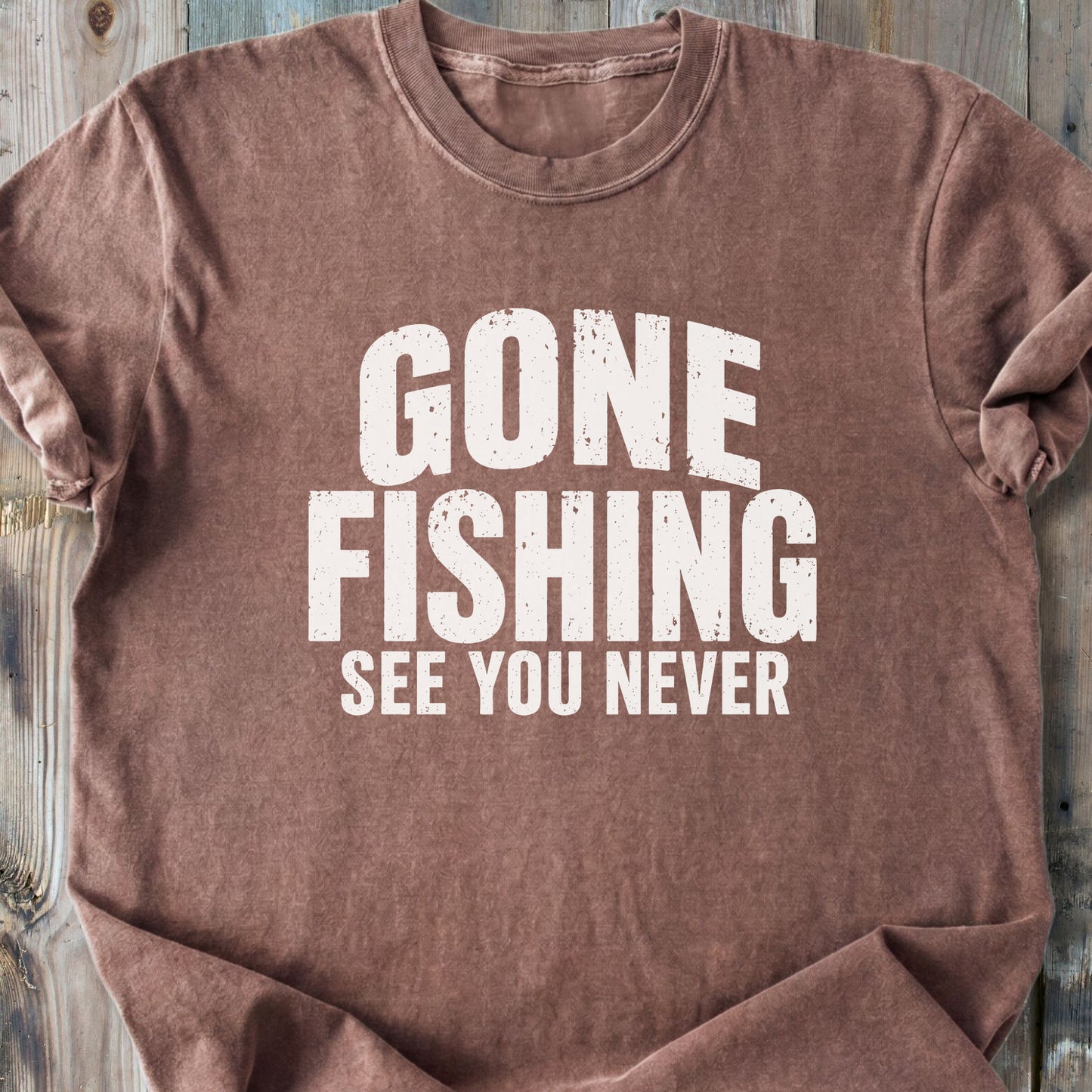 Gone Fishing - Premium Heavyweight Tee