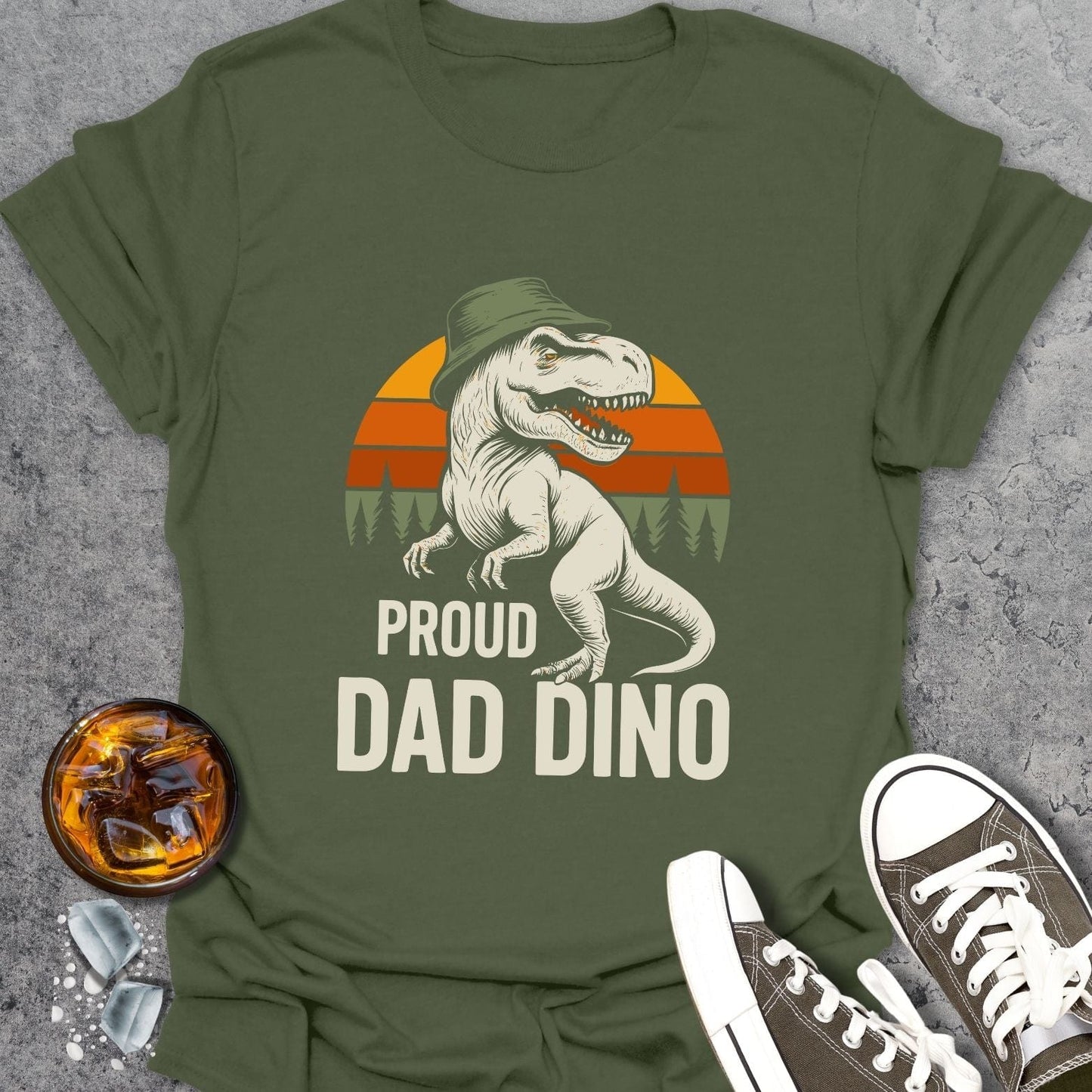 Proud Dad Dino T-Rex T-Shirt