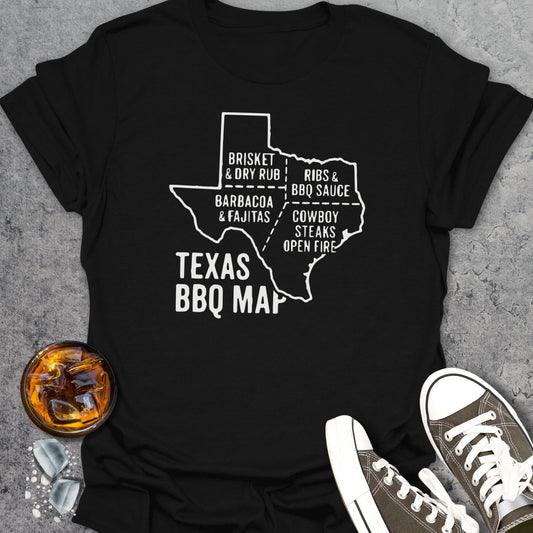Texas BBQ Map T-Shirt