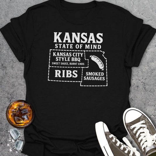 Kansas BBQ Map T-Shirt