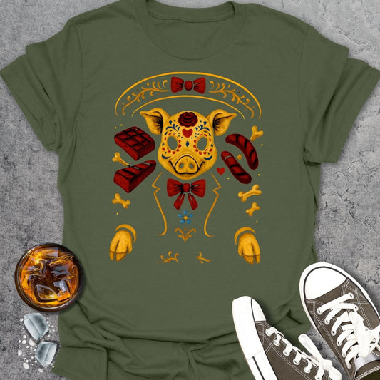 Day of the Dead Pig Skull T-Shirt