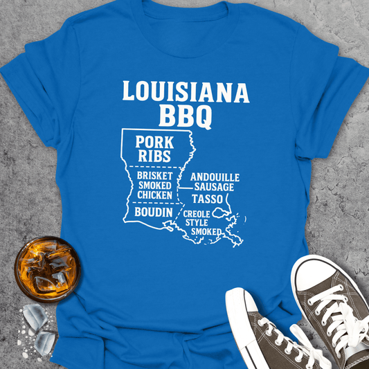 Louisiana BBQ Map T-Shirt