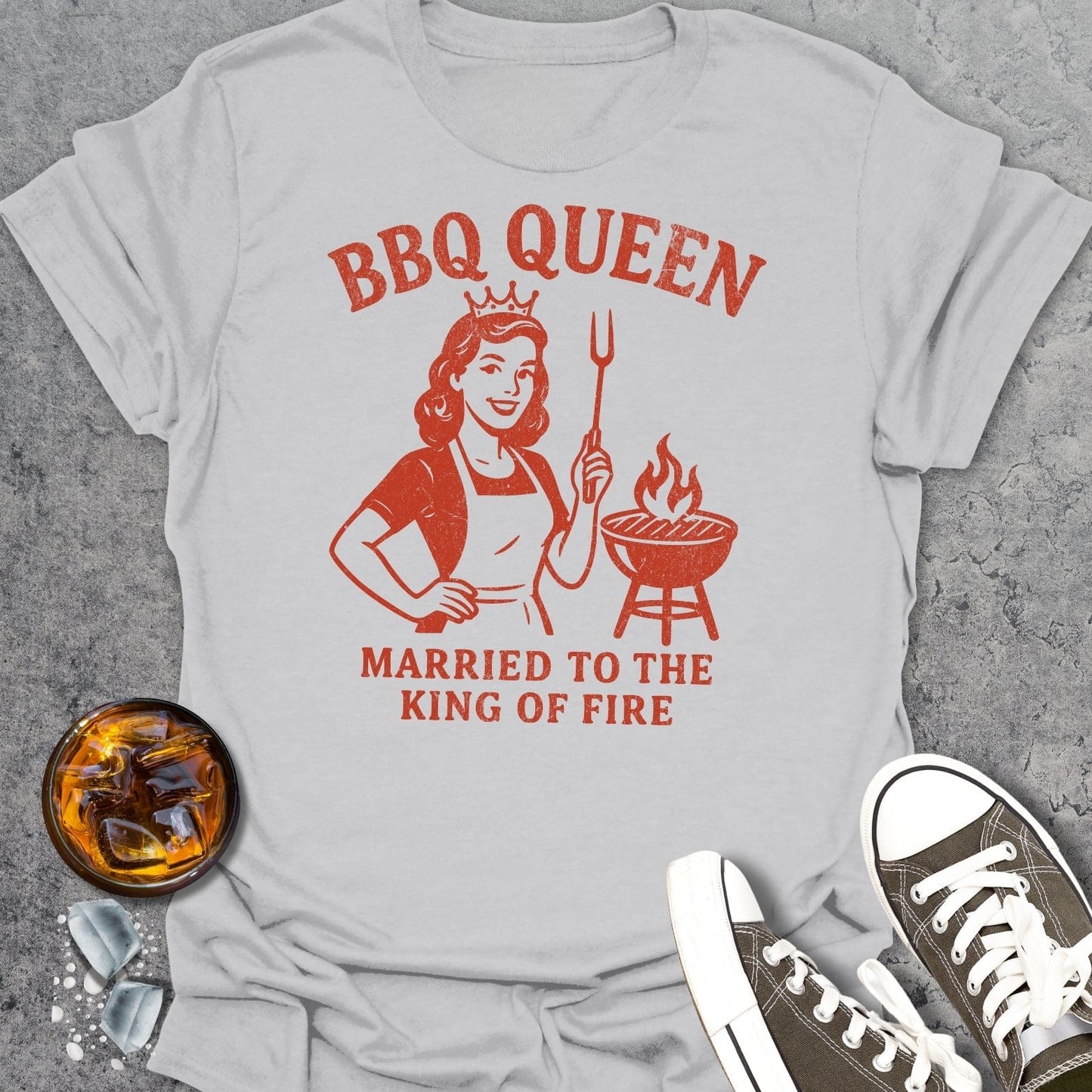 BBQ Queen - Married To The King Of Fire 2 T-Shirt