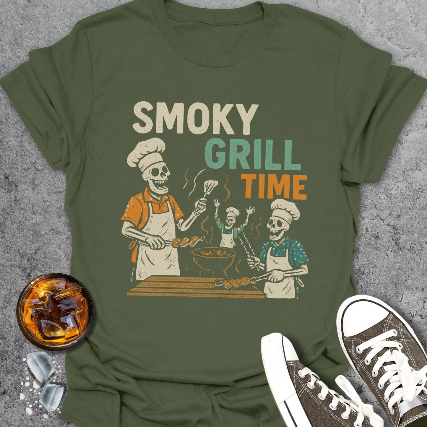Skeleton BBQ T-Shirt