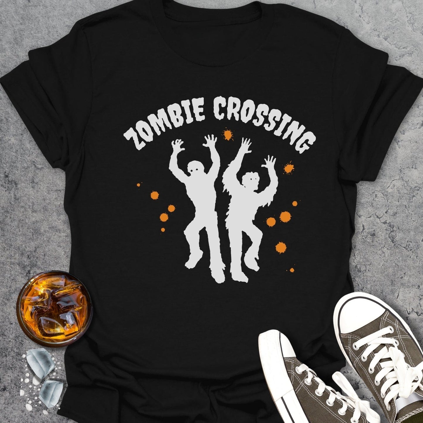 Zombie Crossing Halloween T-Shirt