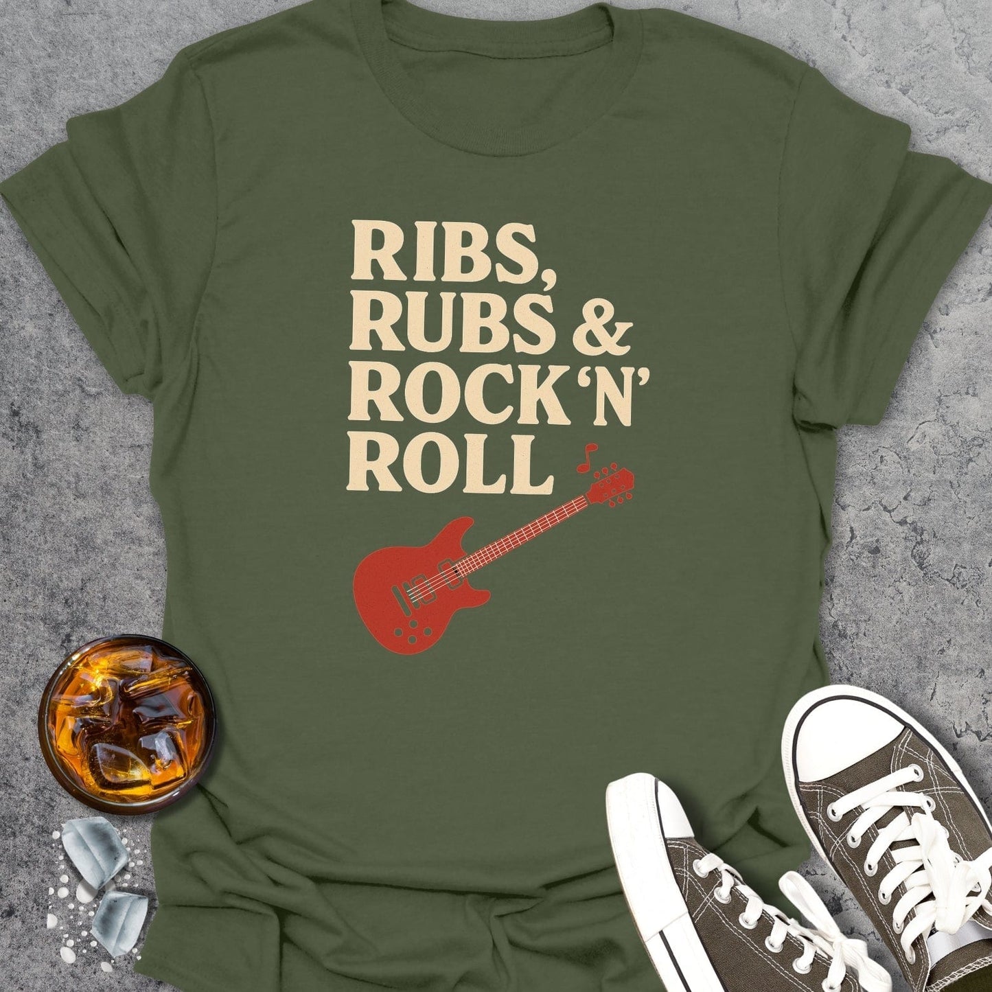 Ribs Rubs and Rock'n'Roll T-Shirt