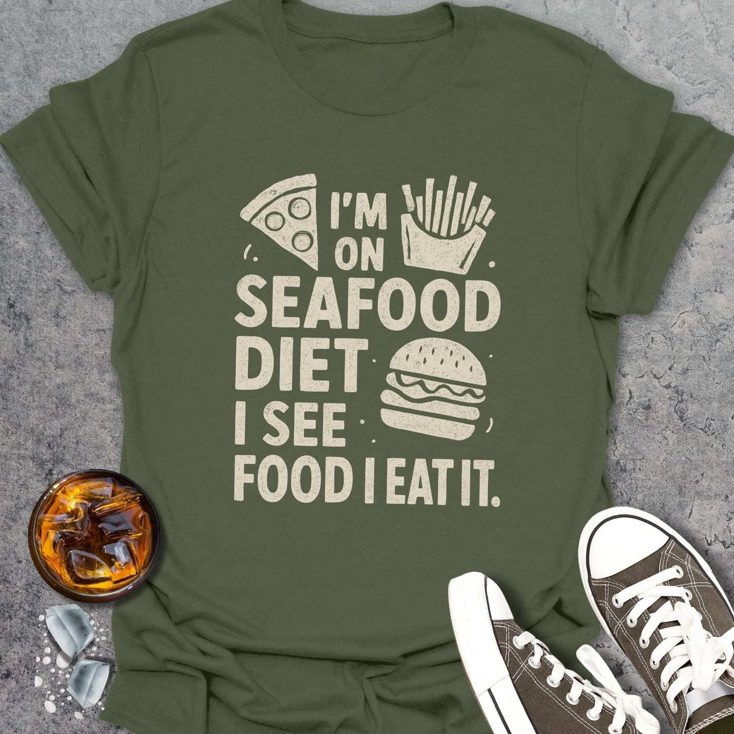 Seafood Diet Funny T-Shirt
