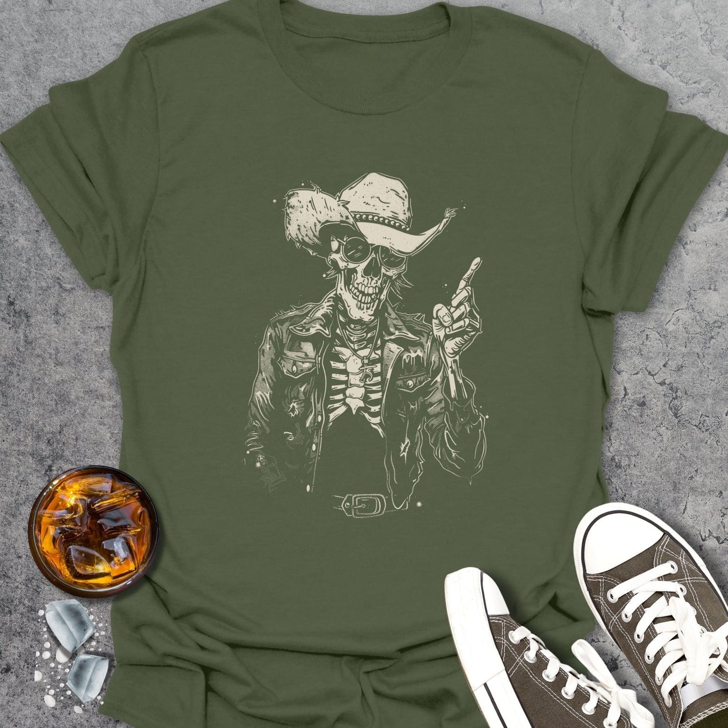 Cool Skeleton Cowboy T-Shirt