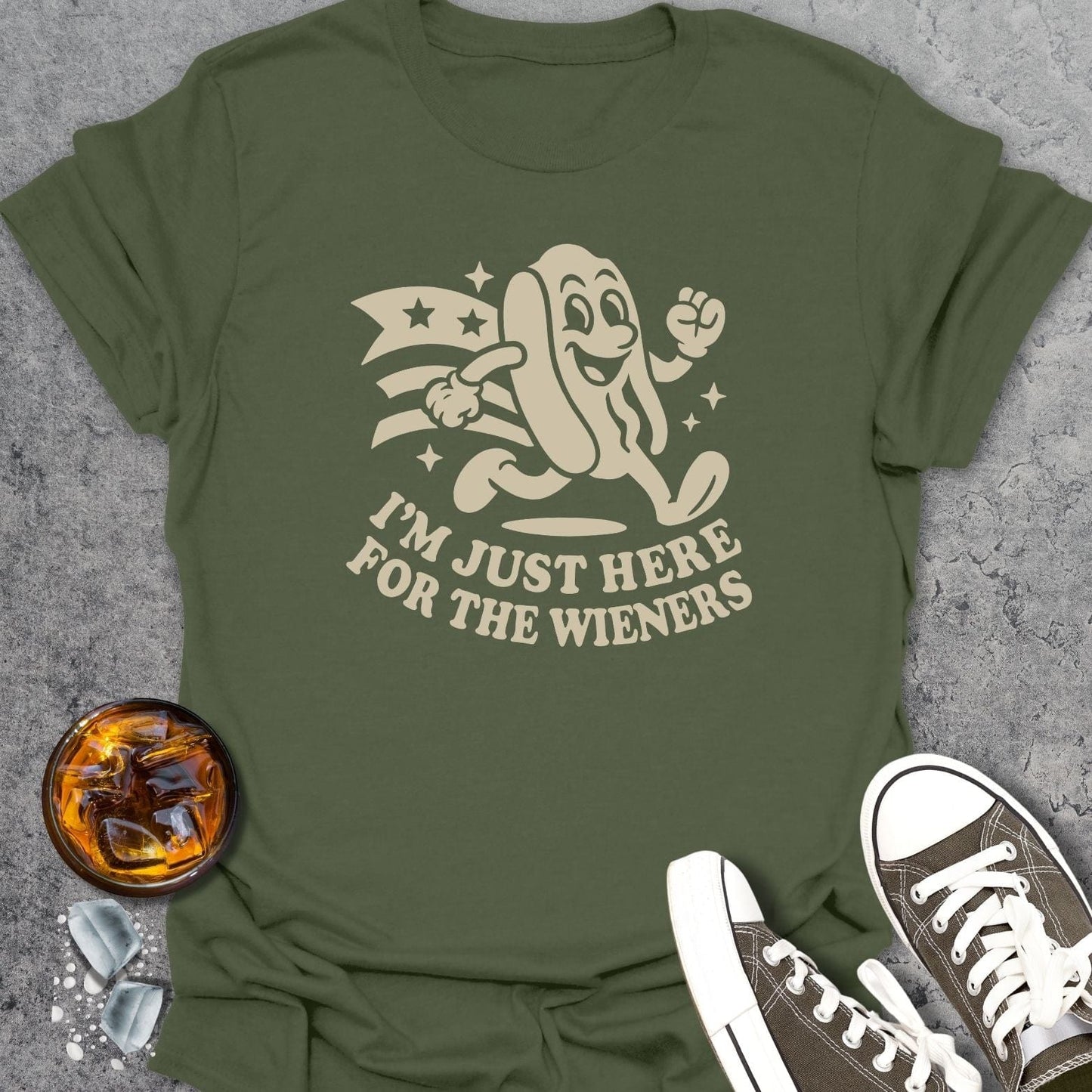 Here For The Wieners T-Shirt