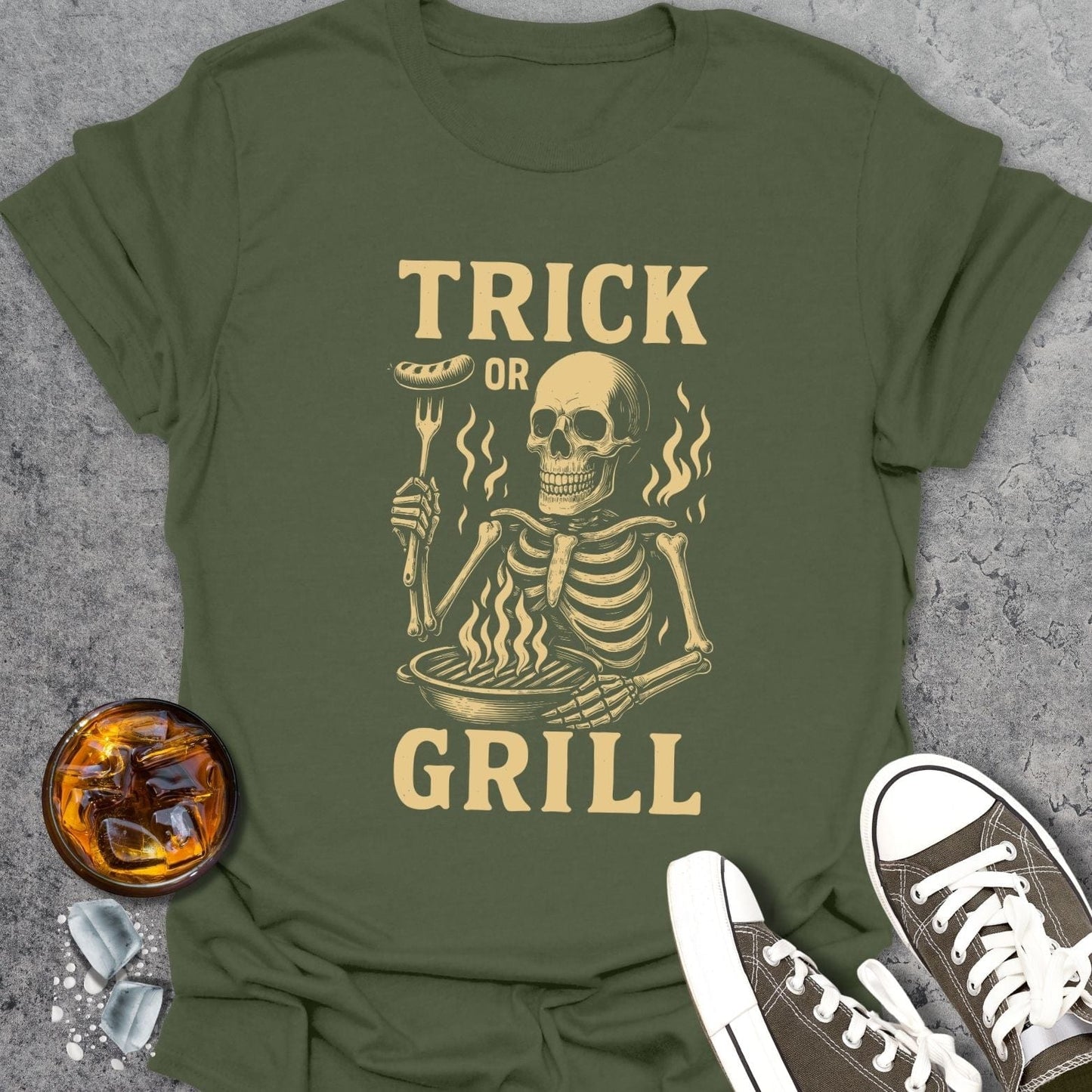 Trick Or Grill Halloween T-Shirt
