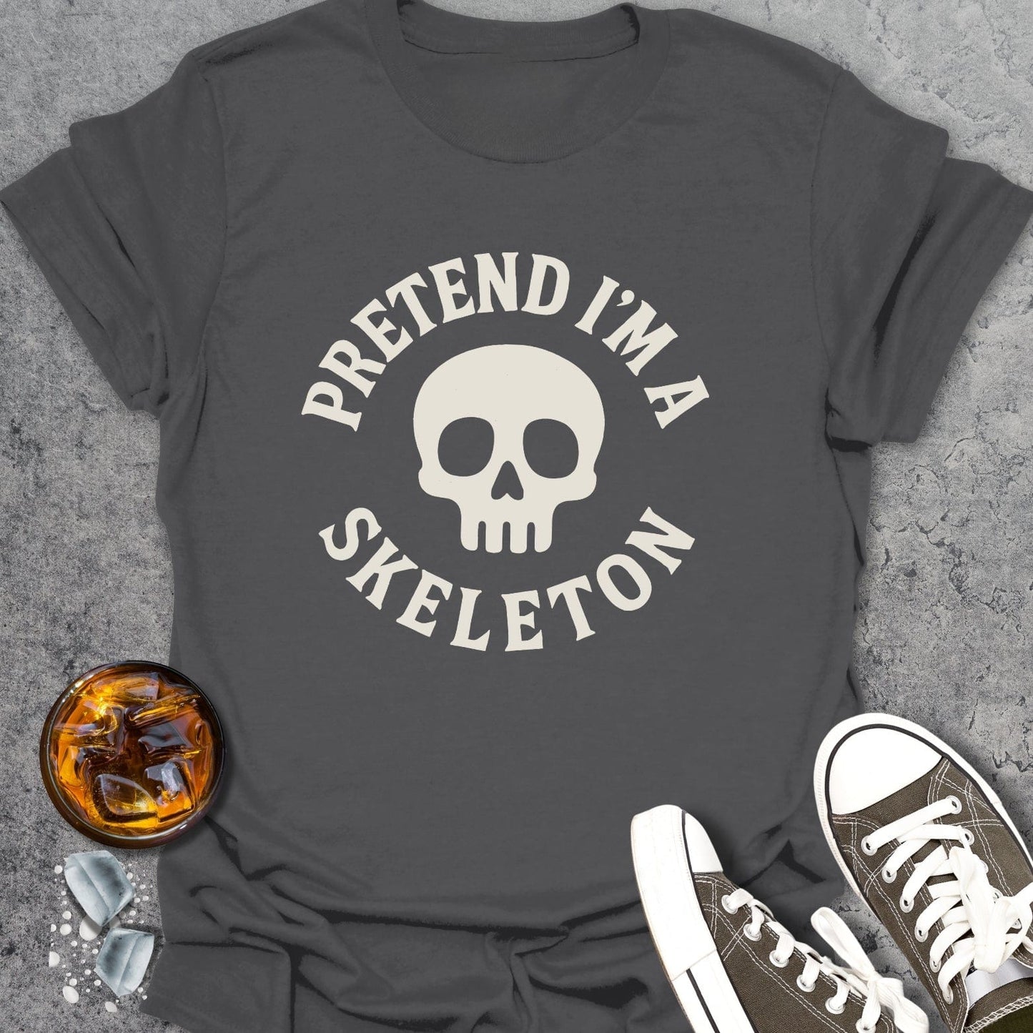 Lazy Skeleton Halloween T-Shirt