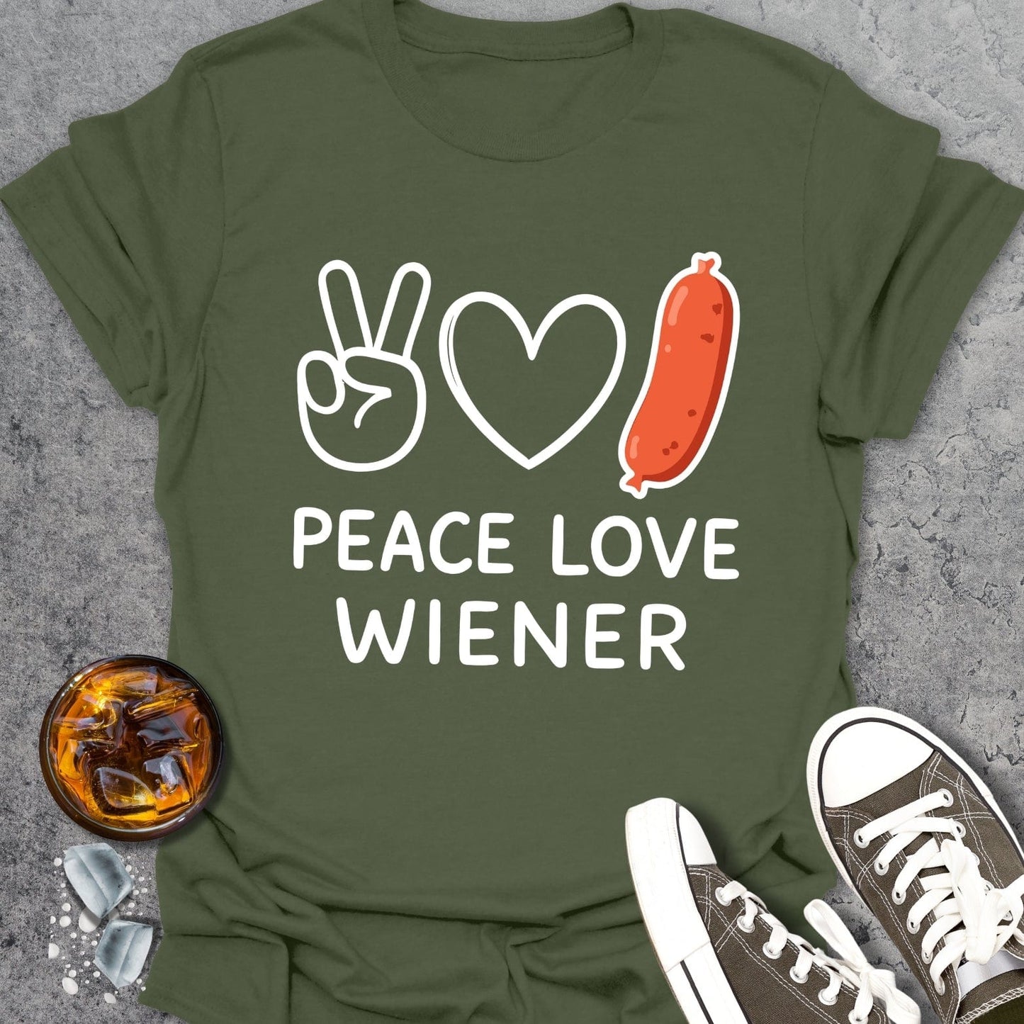 Peace Love Wieners T-Shirt