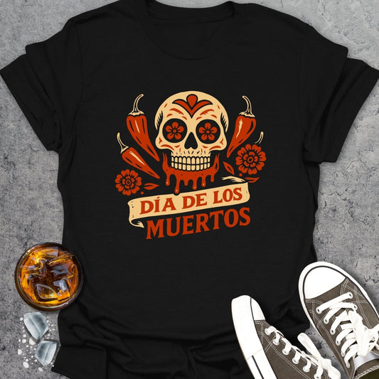 Fiery Sugar Skull T-shirt