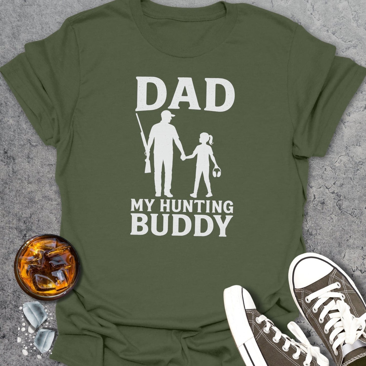 Dad My Hunting Buddy Girl T-shirt