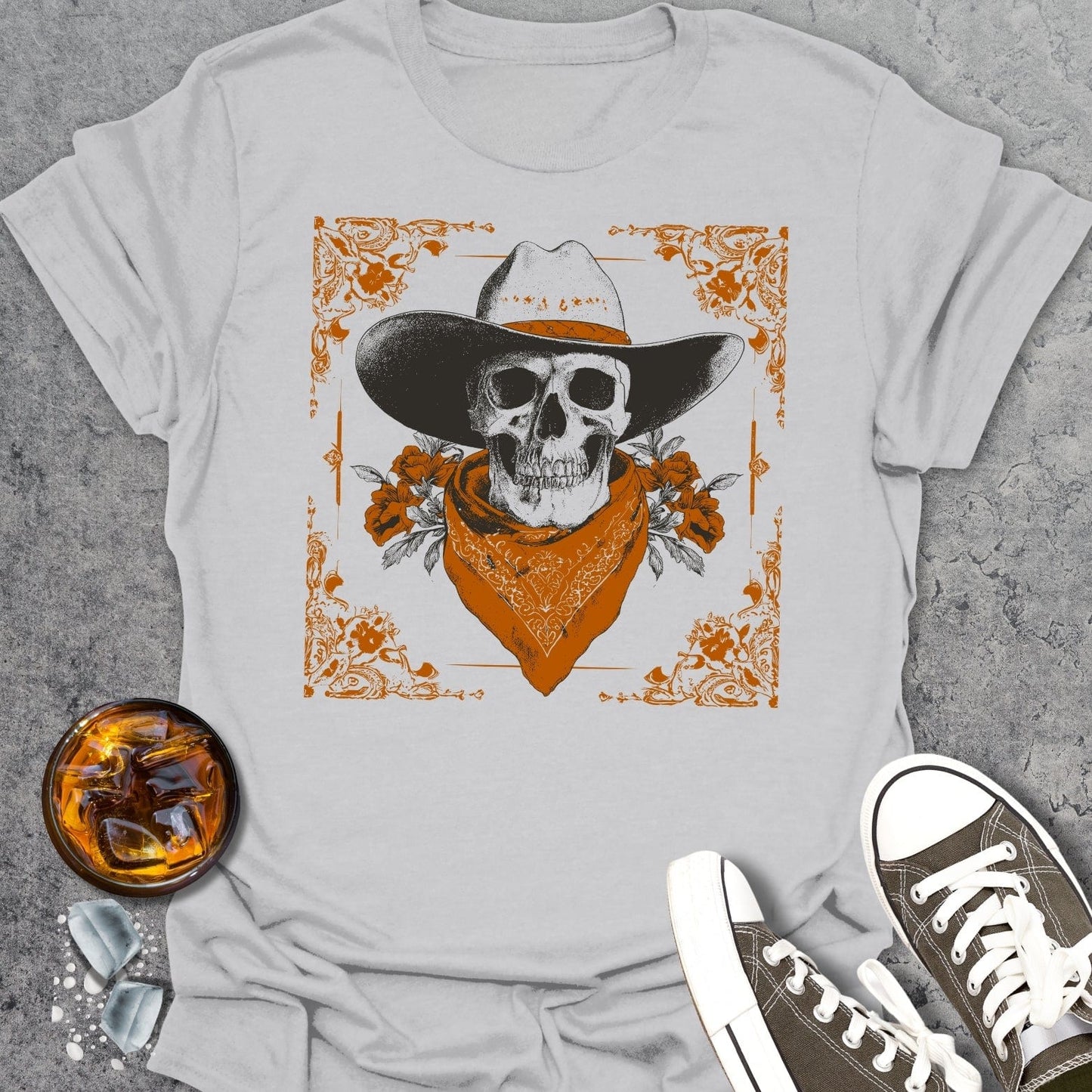 Western Cowboy Skull T-shirt