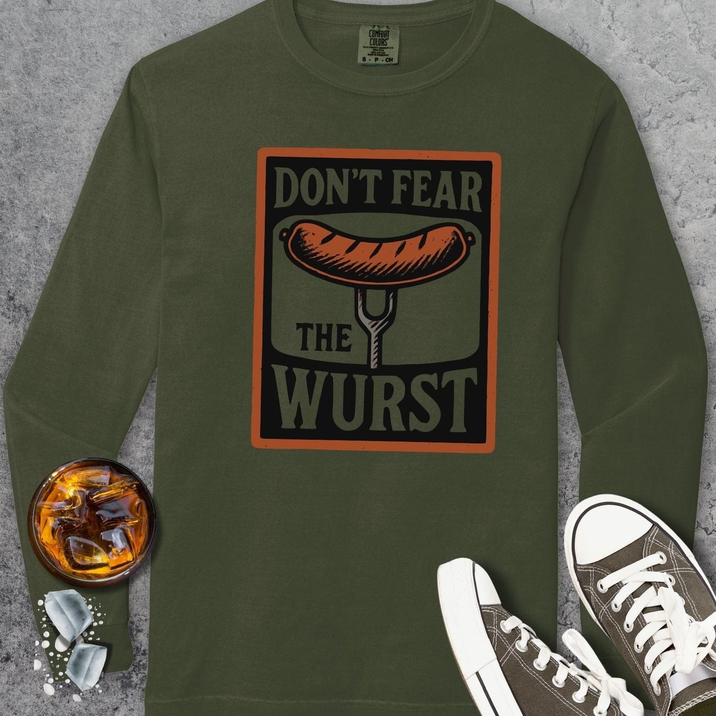 Don't Fear The Wurst Comfort Colors Long-Sleeve