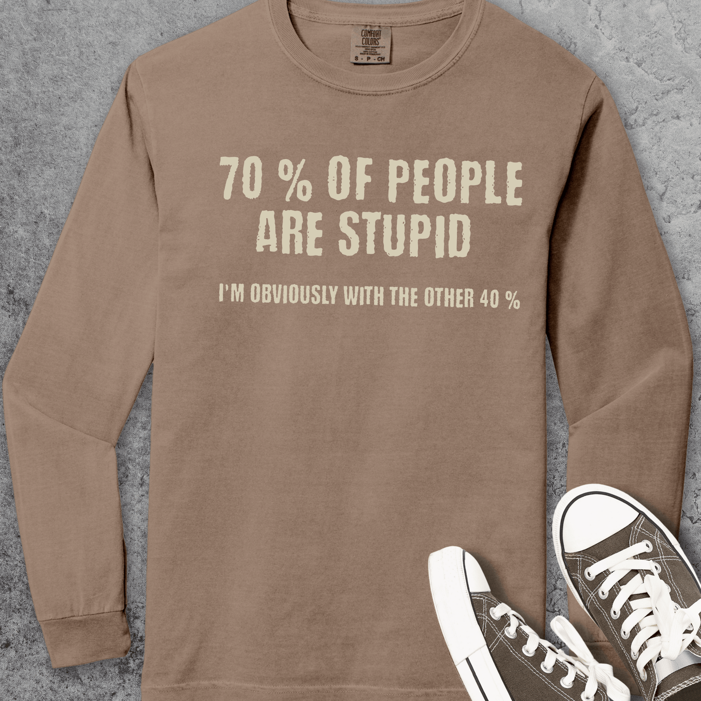70% Of People Comfort Colors Long-Sleeve