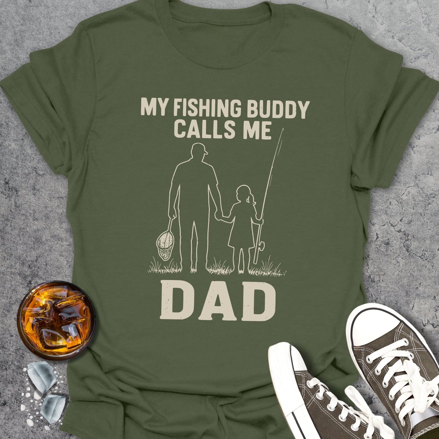 My Fishing Buddy Calls Me Dad girl T-Shirt