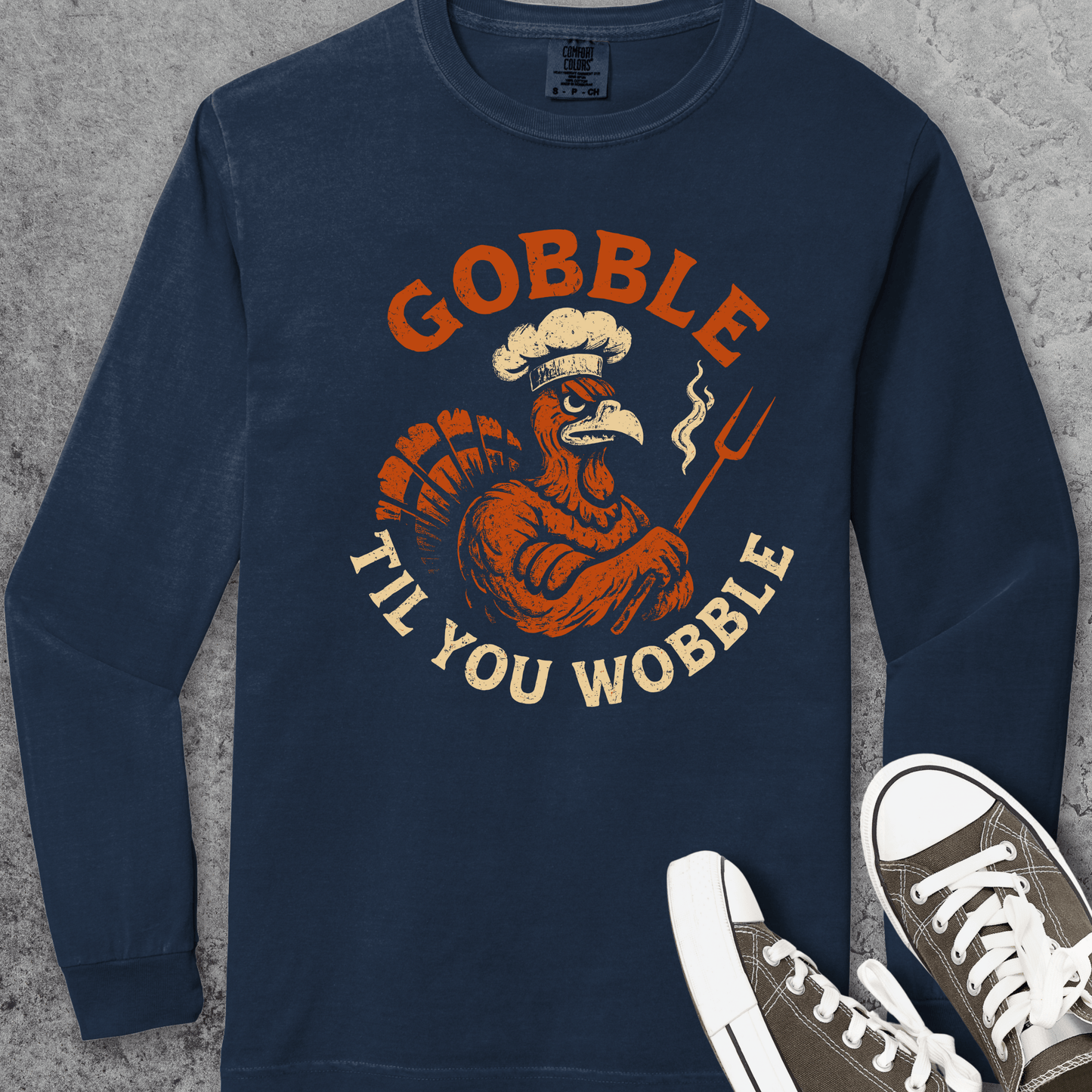 Gobble Til You Wobble Comfort Colors Long-Sleeve