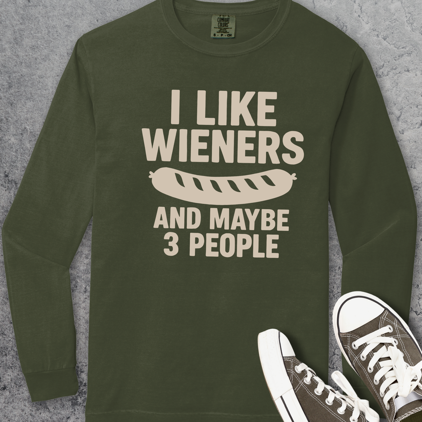 I Like Wieners Comfort Colors Long-Sleeve