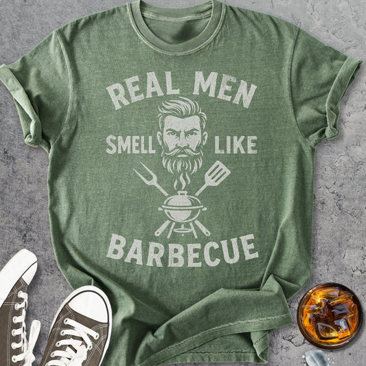 Real Men Smell Like Barbecue - Vintage Heavyweight Tee