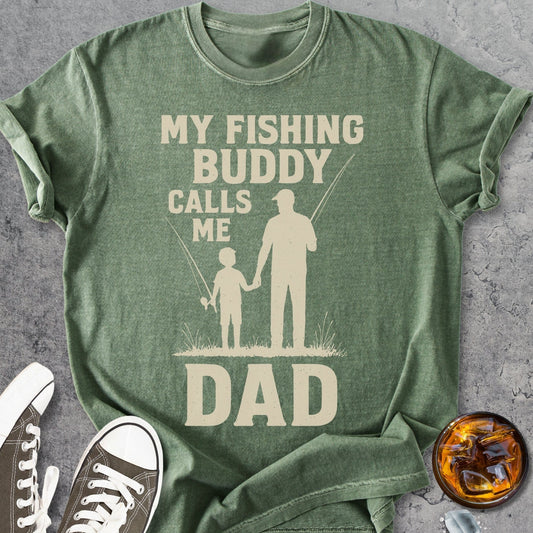 My Fishing Buddy Calls Me Dad - Vintage Heavyweight Tee
