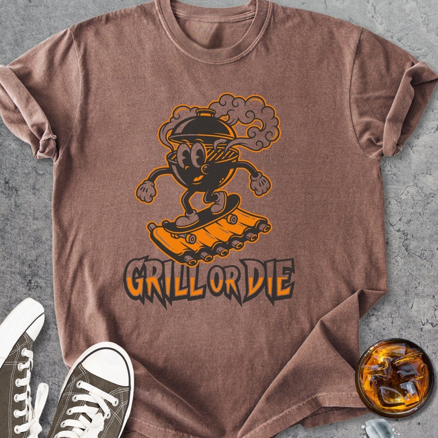 Grill Or Die - Vintage Heavyweight Tee