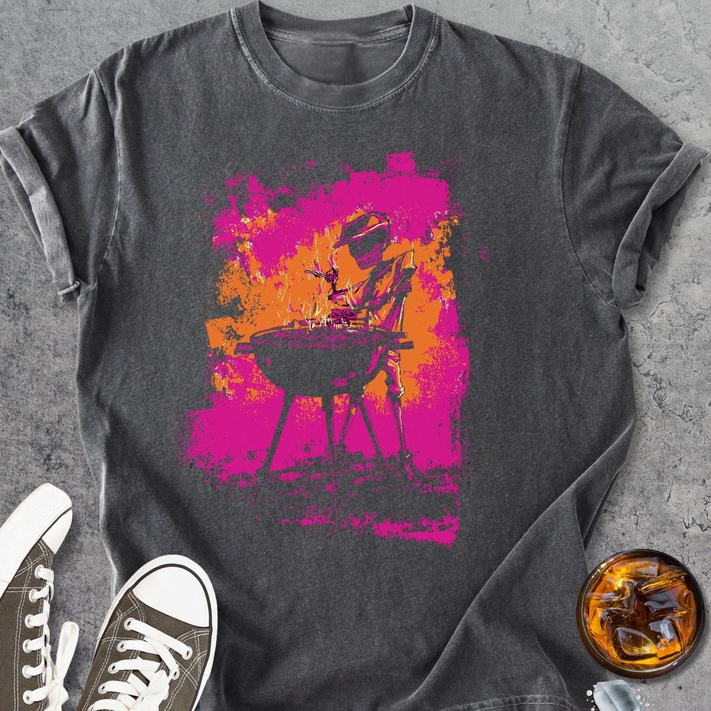 Grilling Skeleton - Vintage Heavyweight Tee