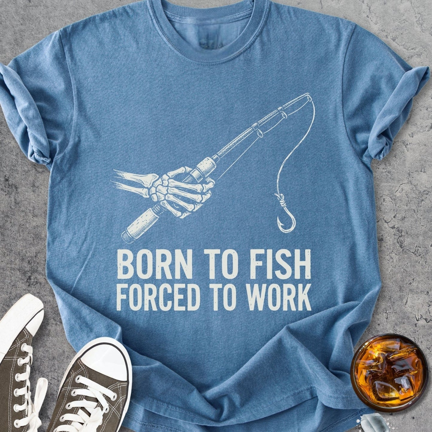 Born To Fish - Vintage Heavyweight Tee