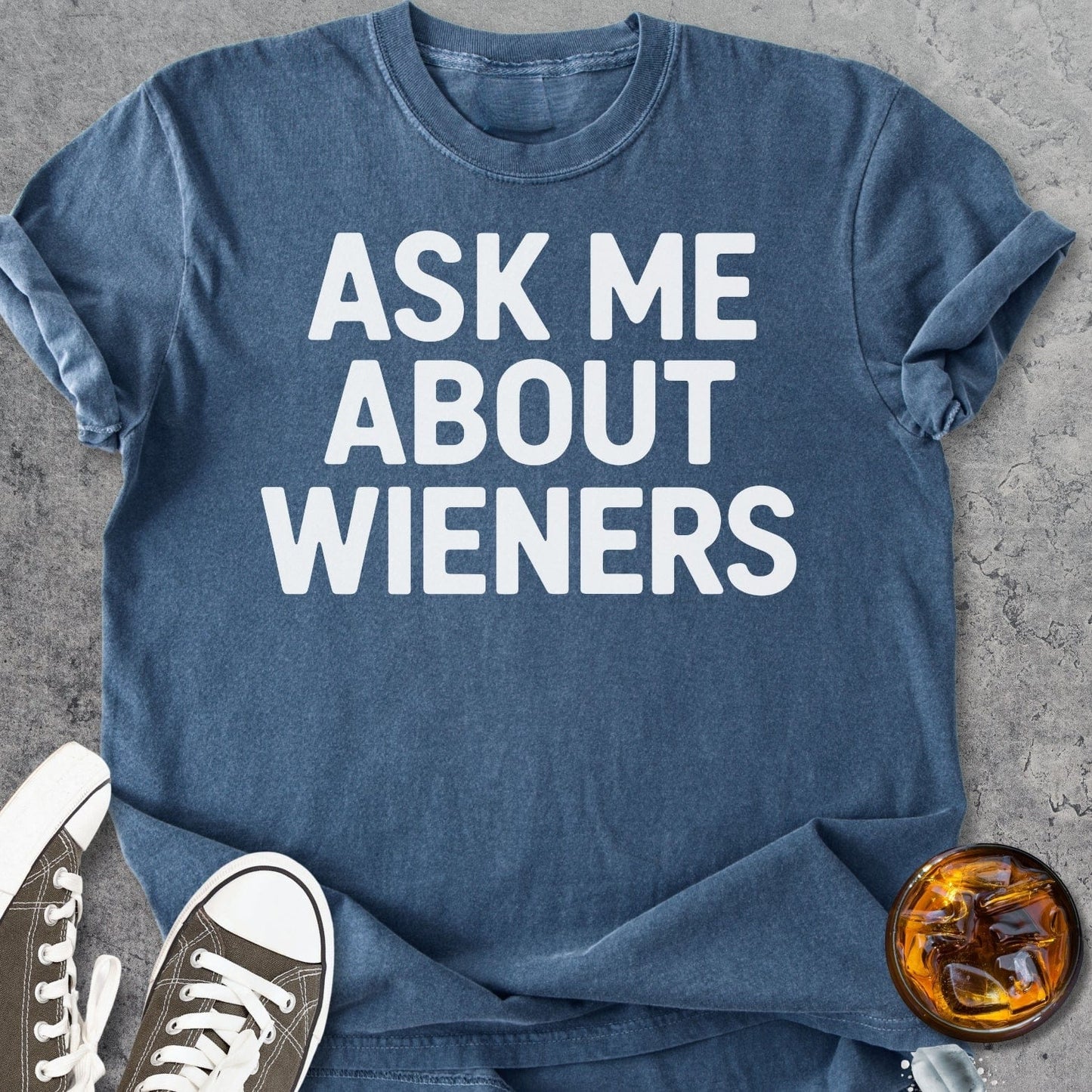 Ask Me About Wieners - Vintage Heavyweight Tee