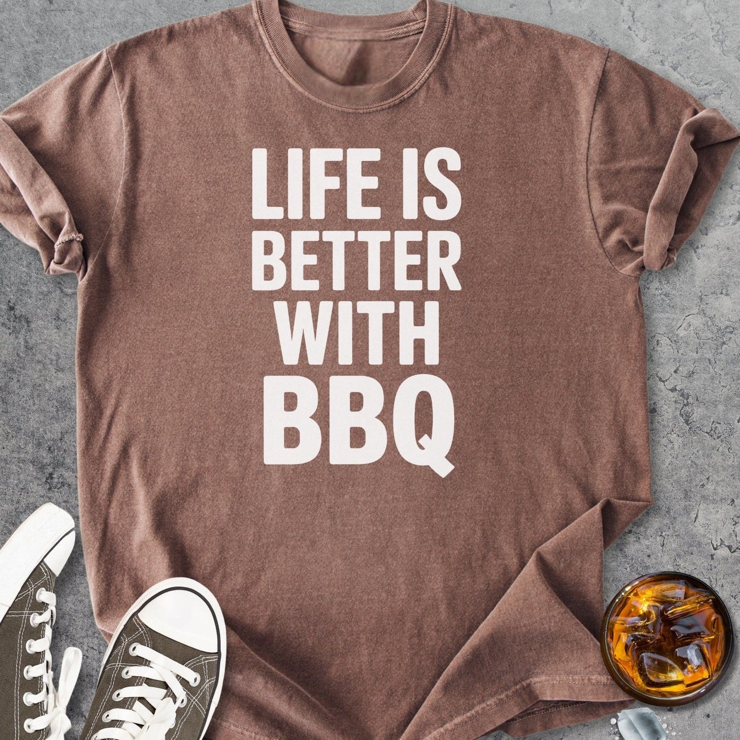Life Is Better With BBQ - Vintage Heavyweight Tee