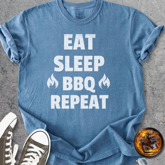 Eat Sleep BBQ Repeat - Vintage Heavyweight Tee