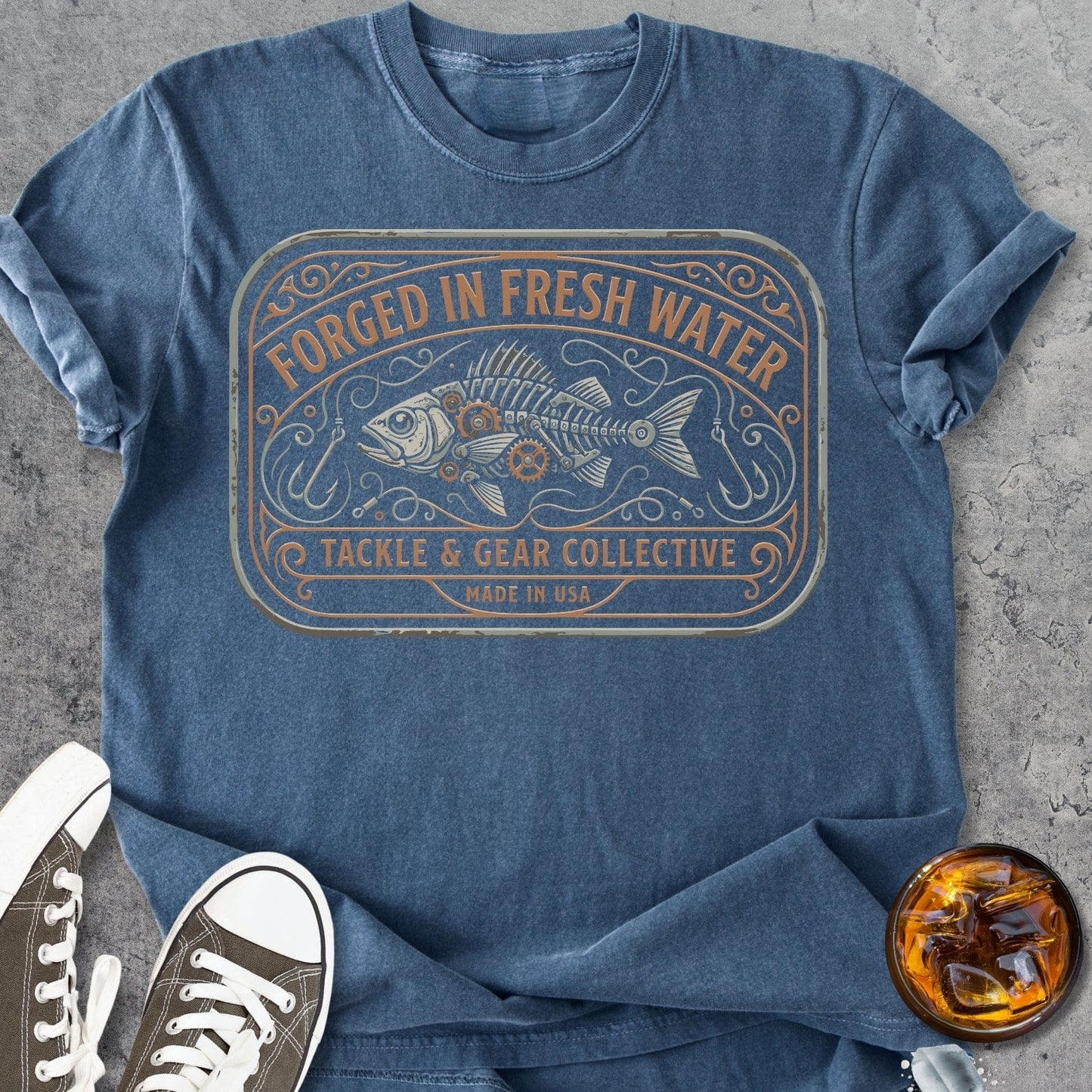 Forged In Fresh Water - Vintage Heavyweight Tee