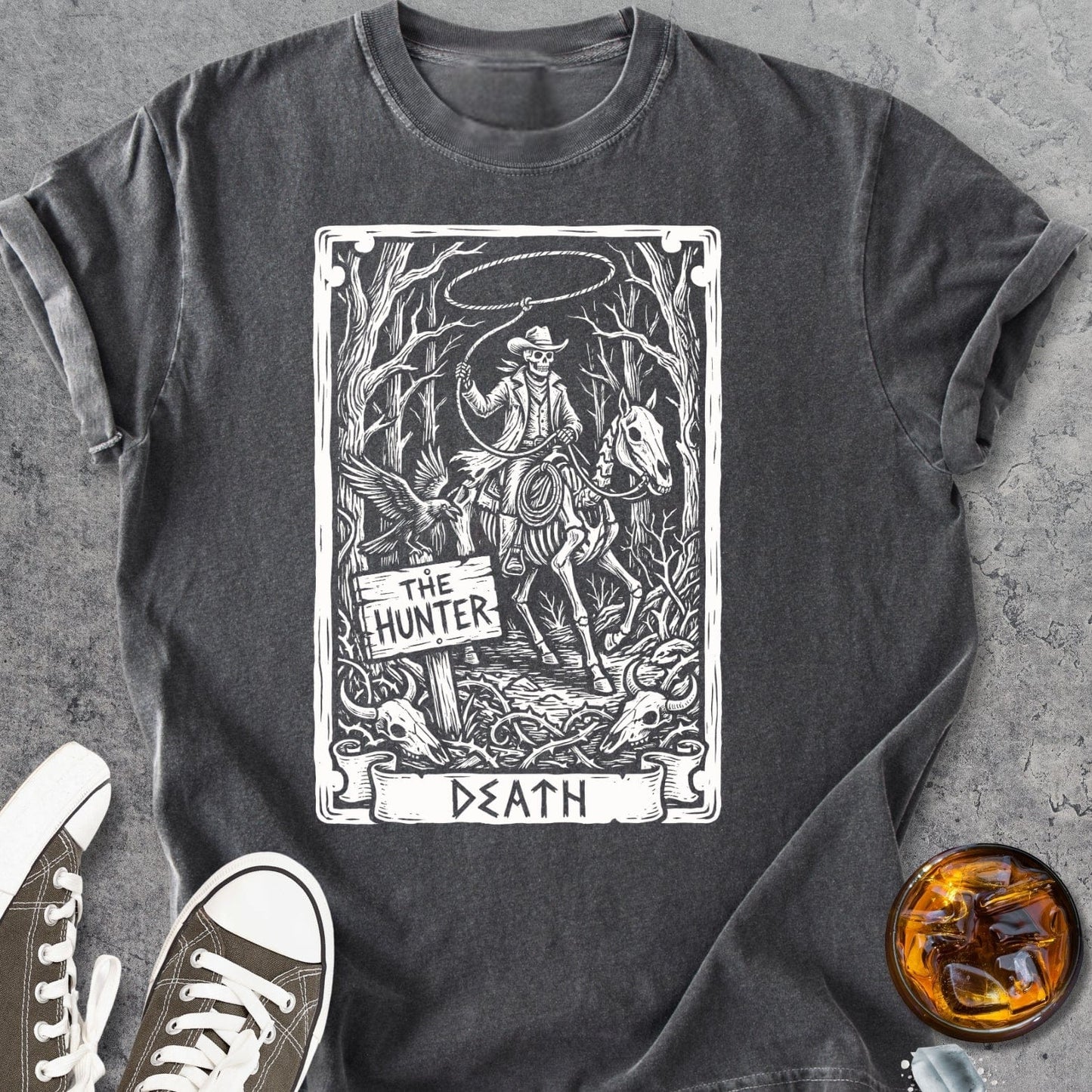 Hunter Tarot Card - Vintage Heavyweight Tee
