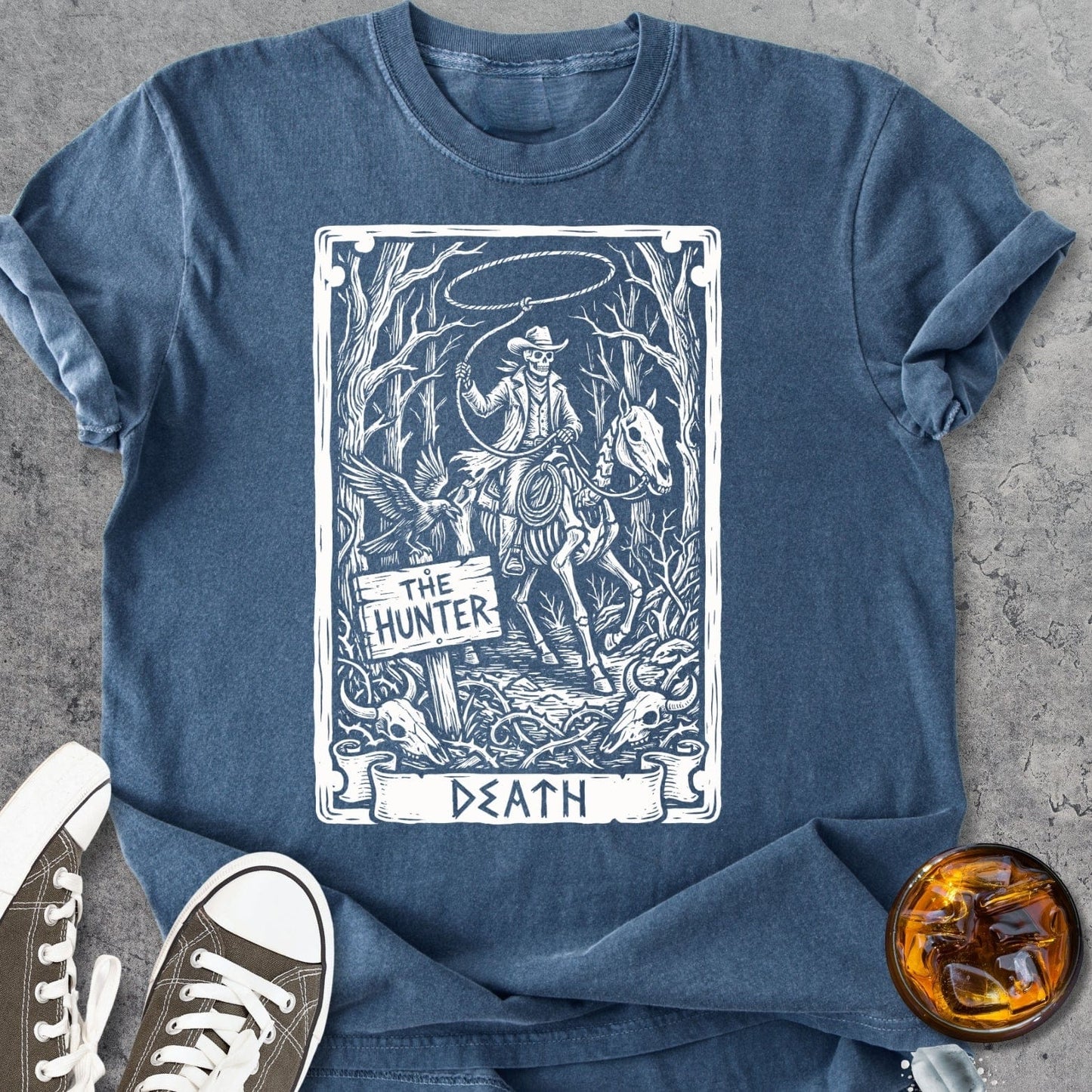 Hunter Tarot Card - Vintage Heavyweight Tee