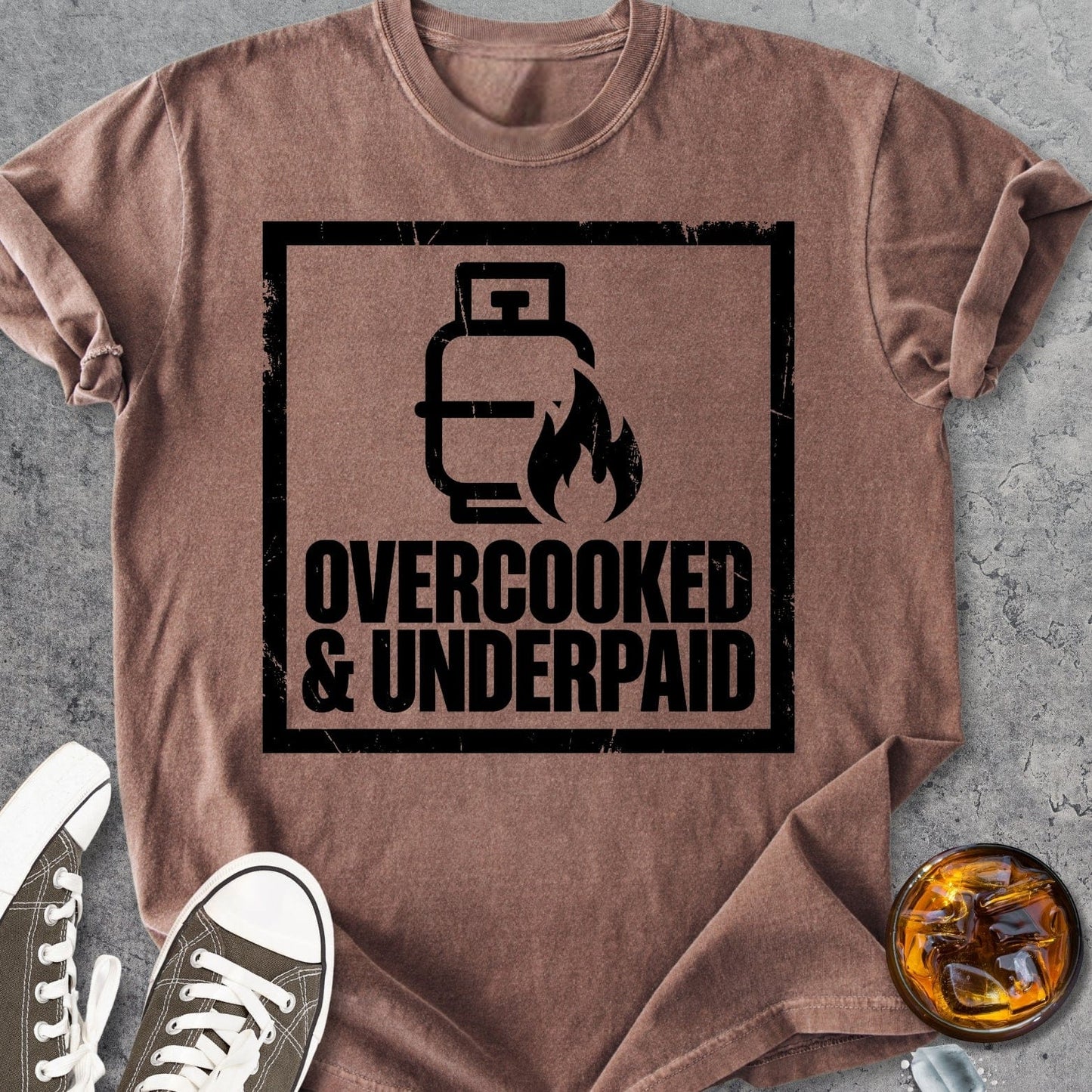 Overcooked And Underpaid - Vintage Heavyweight Tee