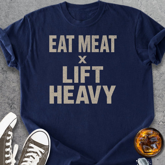 Eat Meat Lift Heavy - Vintage Heavyweight Tee