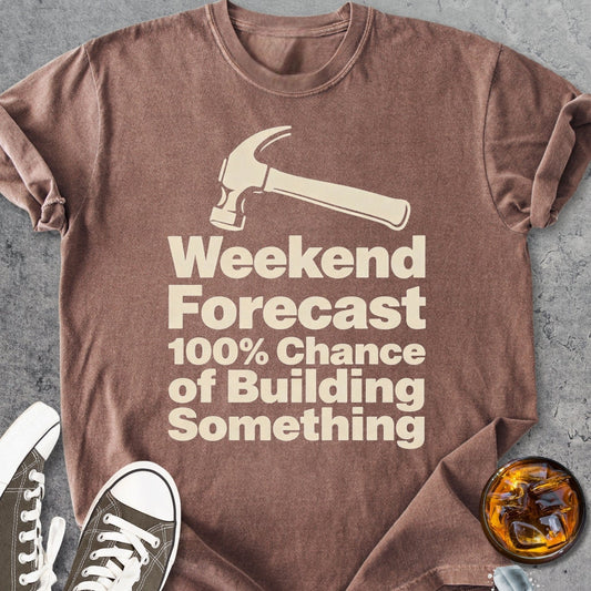 100% Chance Of Building Something - Vintage Heavyweight Tee