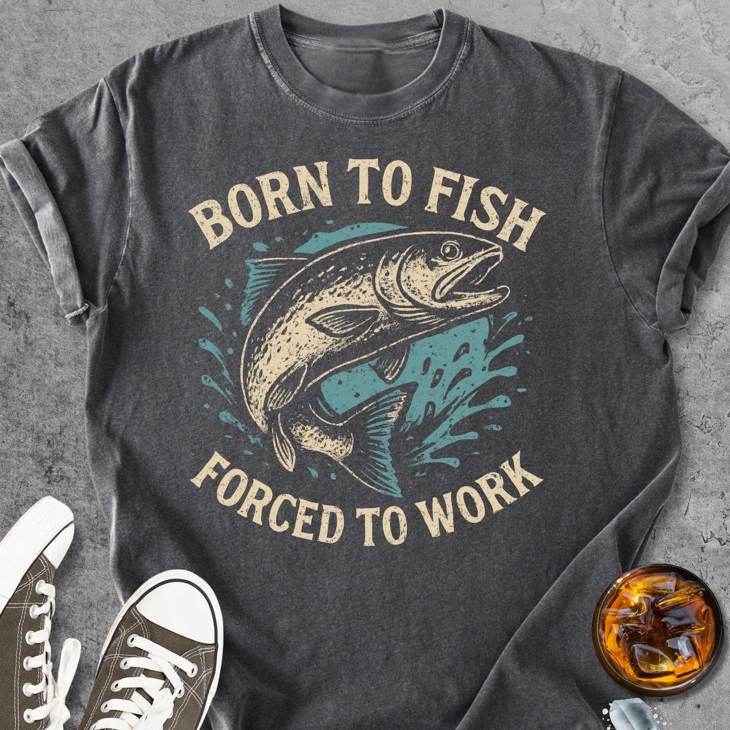 Born To Fish - Vintage Heavyweight Tee