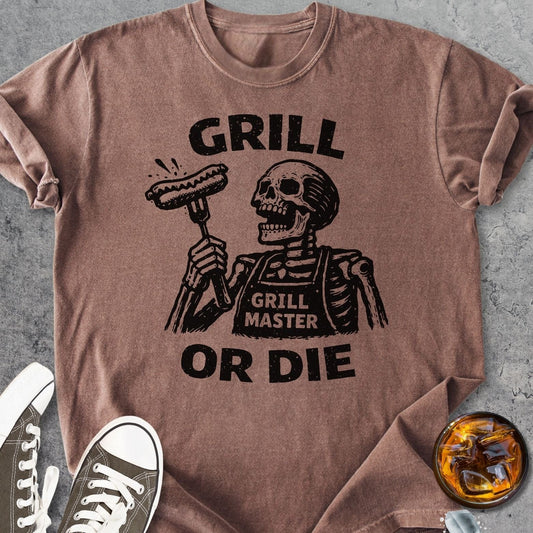 Grill Or Die - Vintage Heavyweight Tee