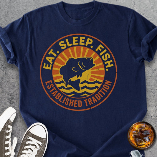 Eat Sleep Fish - Vintage Heavyweight Tee