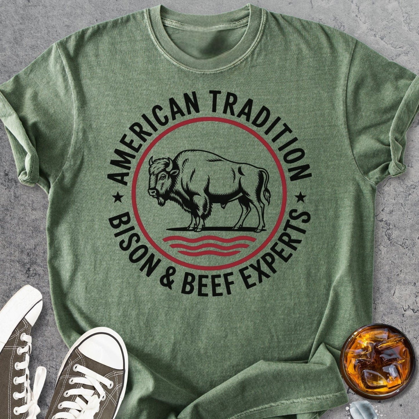 American Tradition Bison Experts - Premium Heavyweight Tee