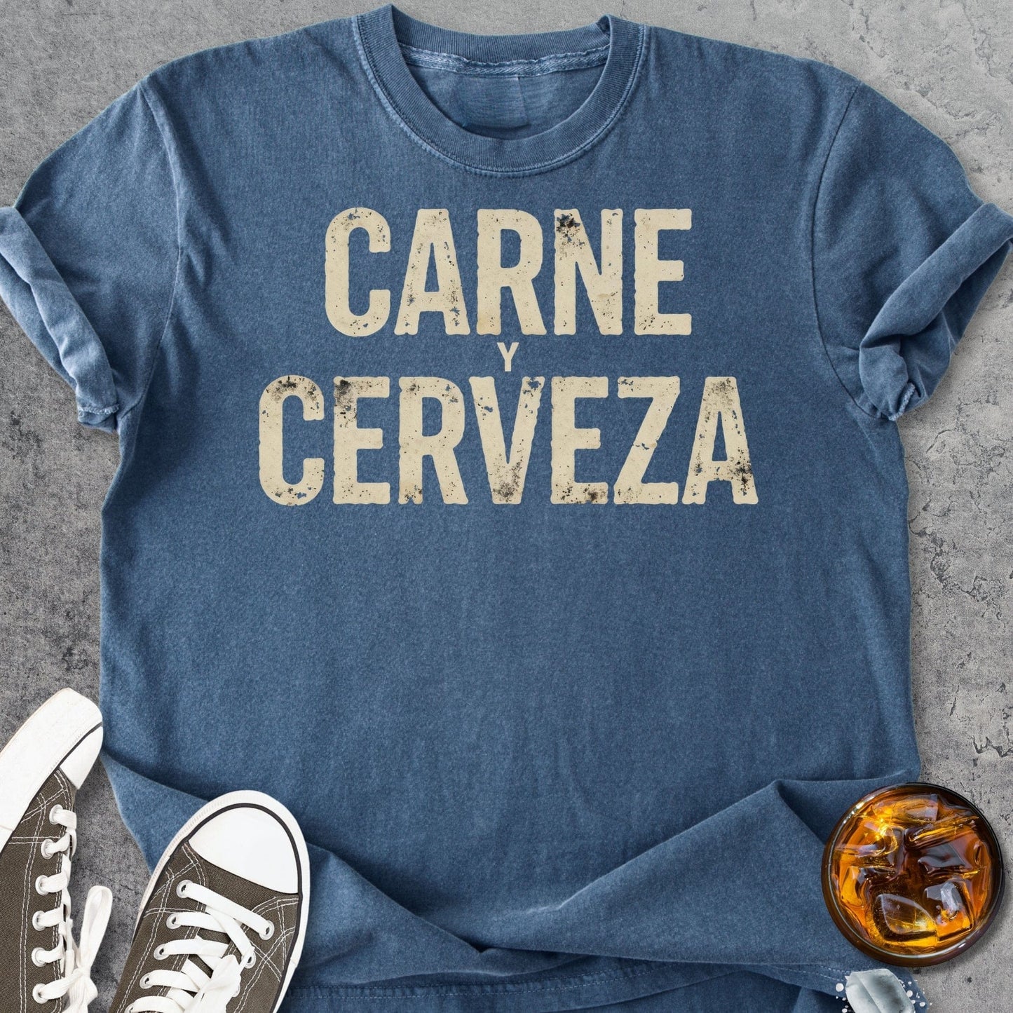 Carne Y Cerveza - Vintage Heavyweight Tee