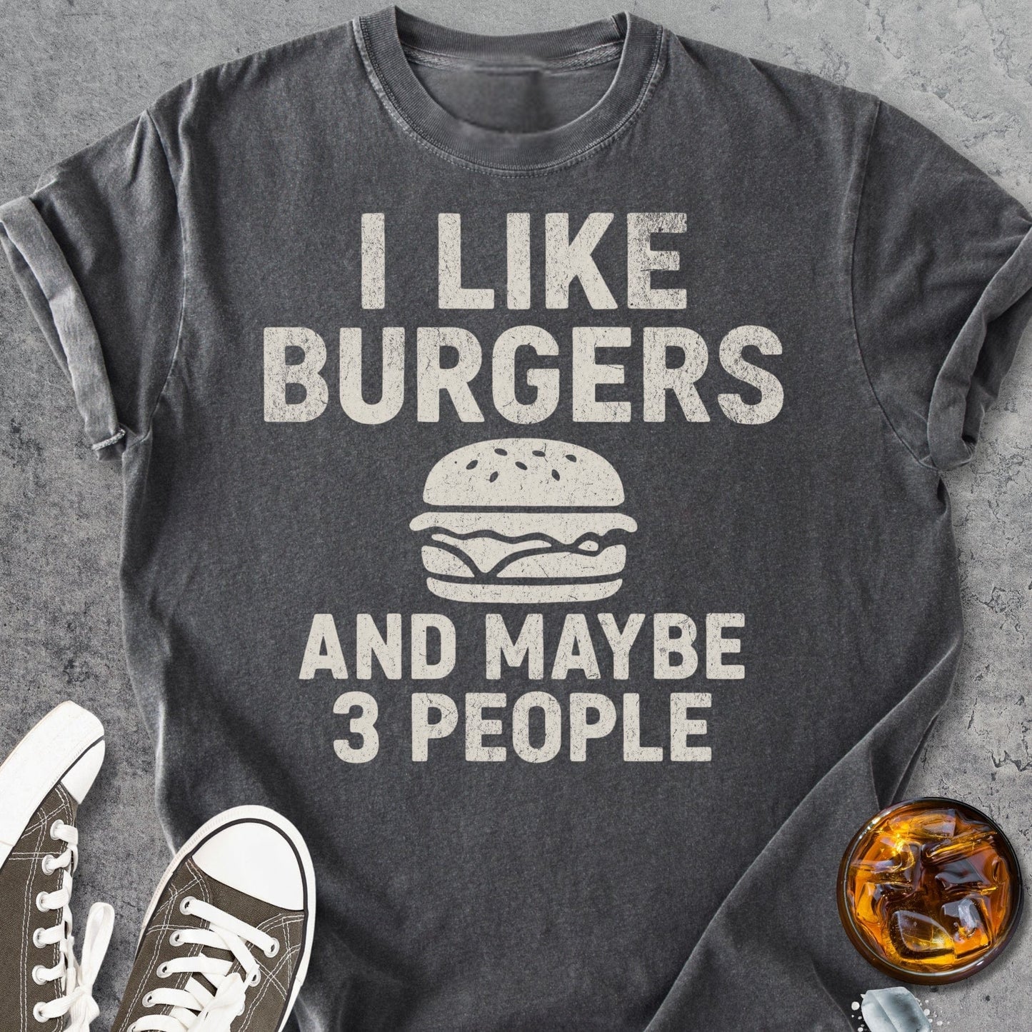 I Like Burgers - Vintage Heavyweight Tee