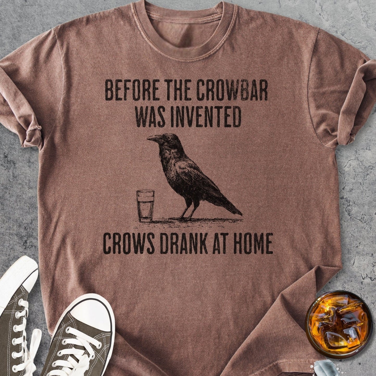 Drinking Crow - Vintage Heavyweight Tee