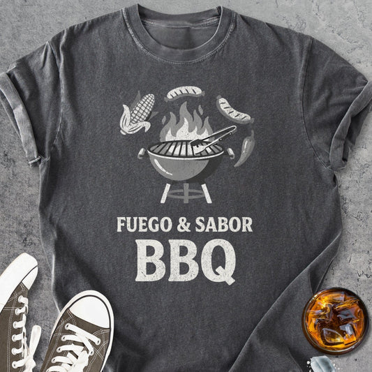 Fuego Y Sabor BBQ - T-Shirt - Vintage Heavyweight Tee