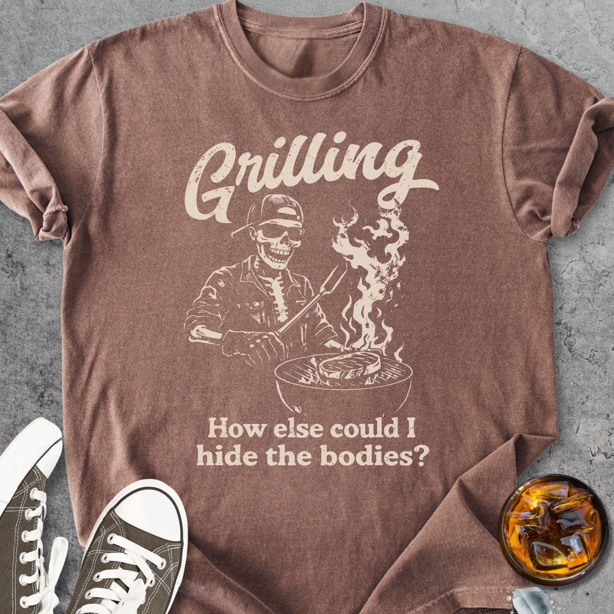 Grilling To Hide The Bodies - Vintage Heavyweight Tee