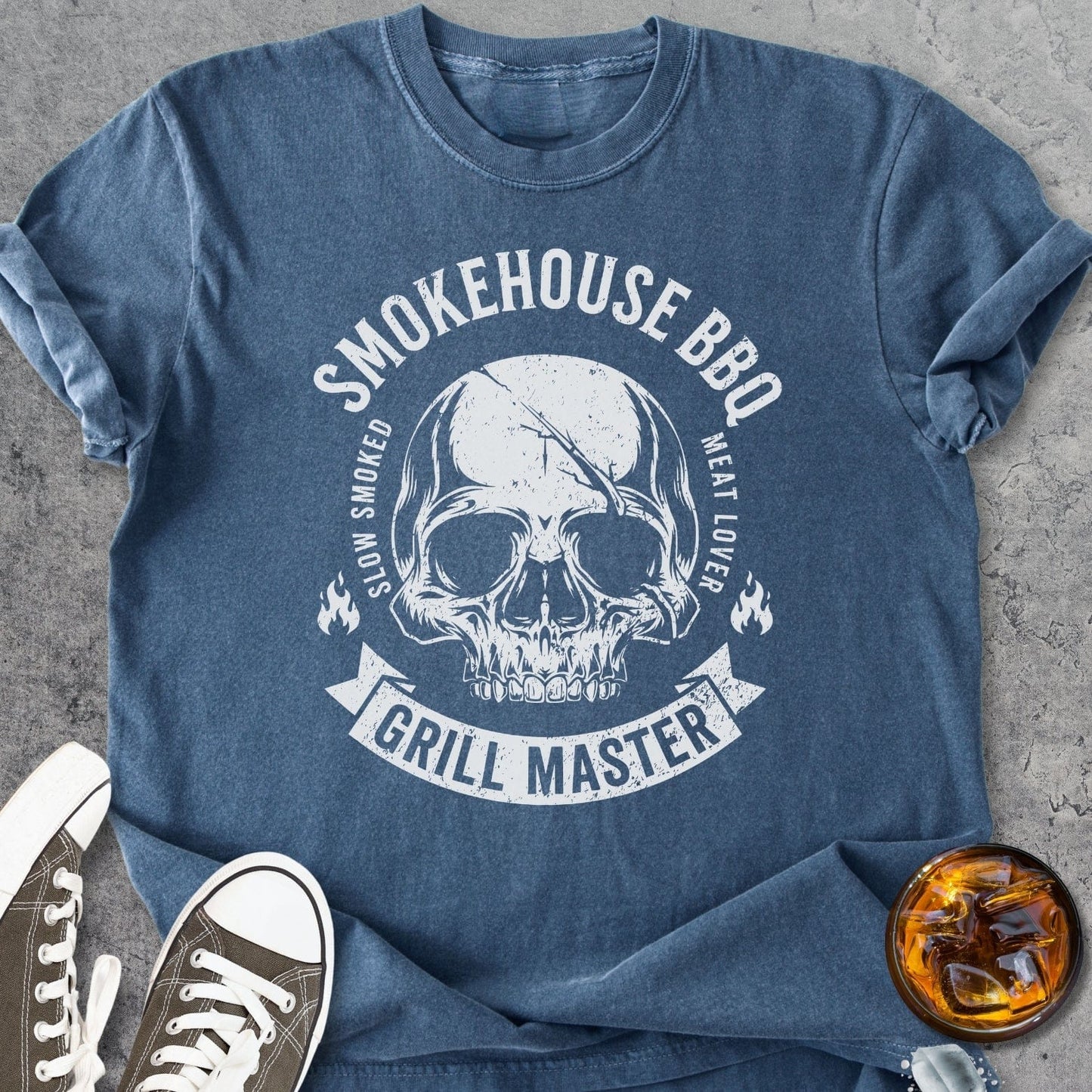 Grill Master Skull - Vintage Heavyweight Tee