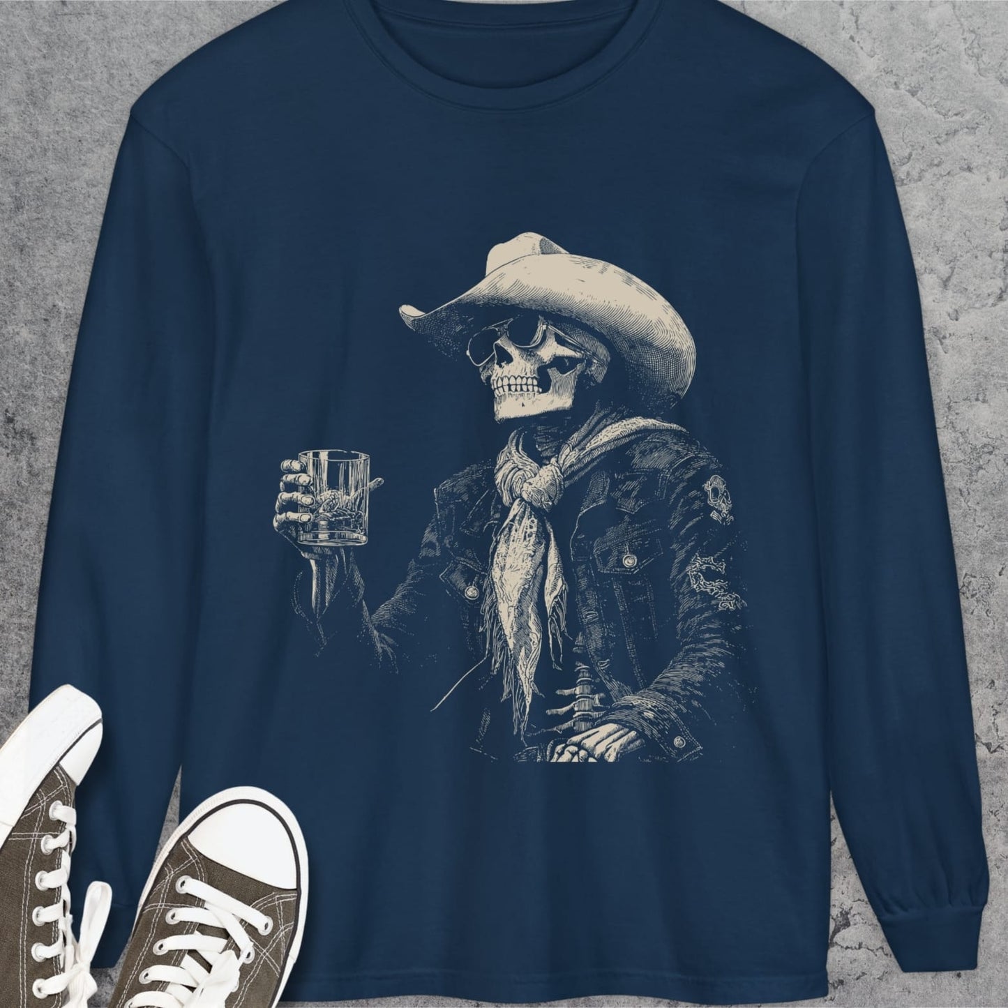 Skeleton After Hour Long-Sleeve Tee